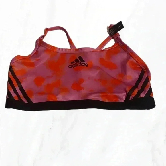 NWT ADIDAS aeroreact training light support hyperglam pulse lilac bra  top M - Picture 2 of 3